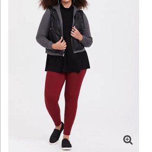 RED KNIT LEGGING